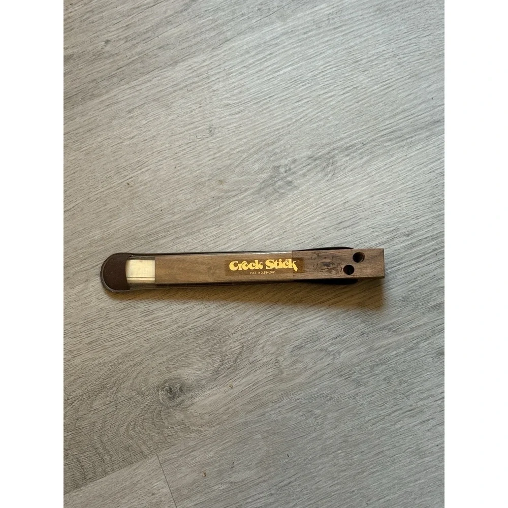 Crock Stick Knife/Scissor Sharpener Walnut Wood Base 2 Rod System w/Instructions